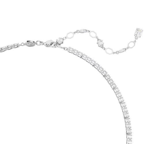 Helen Kirchhofer - Swarovski Matrix Y Halskette Verschiedene Schliffe Weiss Rhodiniert - 5692533