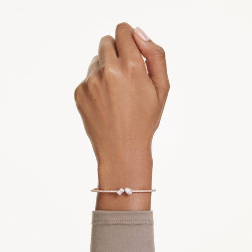 Helen Kirchhofer - Swarovski Mesmera Armreif Verschiedene Schliffe Weiss Roségold Legierungsschicht - 5734247