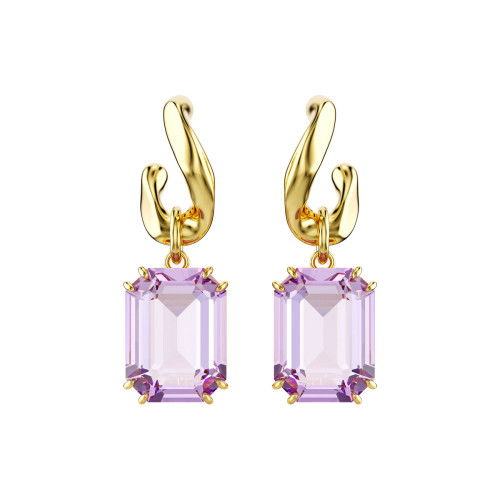 Helen Kirchhofer - Swarovski Millenia Drop Ohrhänger Oktagon Schliff Violett Goldlegierungsschicht - 5694784