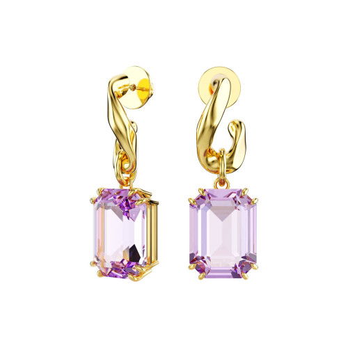 Helen Kirchhofer - Swarovski Millenia Drop Ohrhänger Oktagon Schliff Violett Goldlegierungsschicht - 5694784