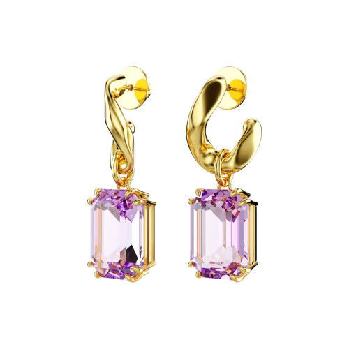 Helen Kirchhofer - Swarovski Millenia Drop Ohrhänger Oktagon Schliff Violett Goldlegierungsschicht - 5694784