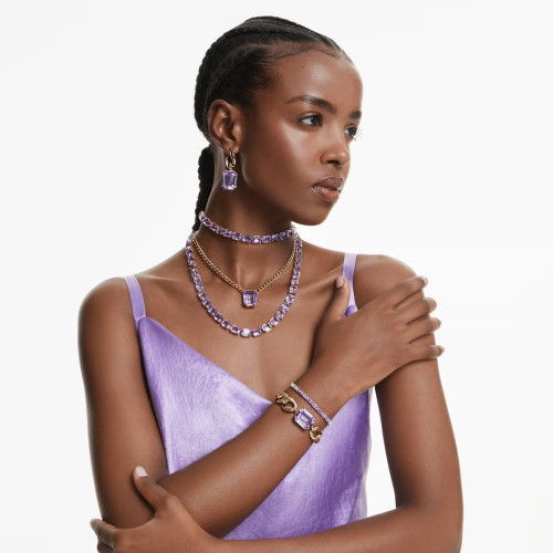 Helen Kirchhofer - Swarovski Millenia Tennis Choker Oktagon Schliff Violett Goldlegierungsschicht - 5720486