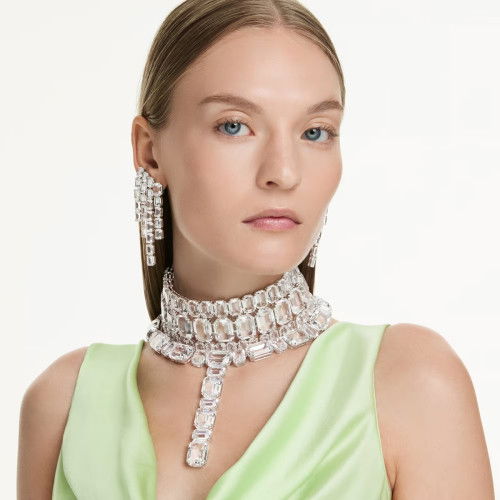 Helen Kirchhofer - Swarovski Millenia Y Halskette Oktagon Schliff Weiss Rhodiniert - 5705799