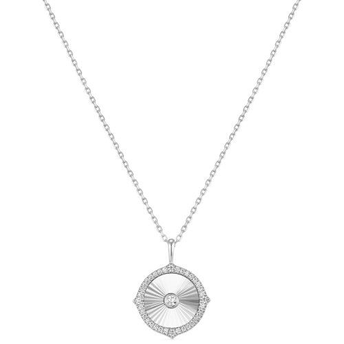 Helen Kirchhofer - Ania Haie Silver Diamond Cut Sunny Disc Halskette - N072-04H