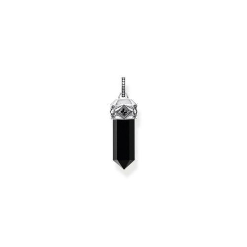 Helen Kirchhofer - Thomas Sabo Anhänger schwarzer Onyx in Kristallform Silber geschwärzt - PE964-641-11
