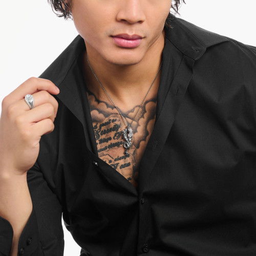 Helen Kirchhofer - Thomas Sabo Anhänger Drache mit schwarzen Steinen Silber geschwärzt - PE976-691-11