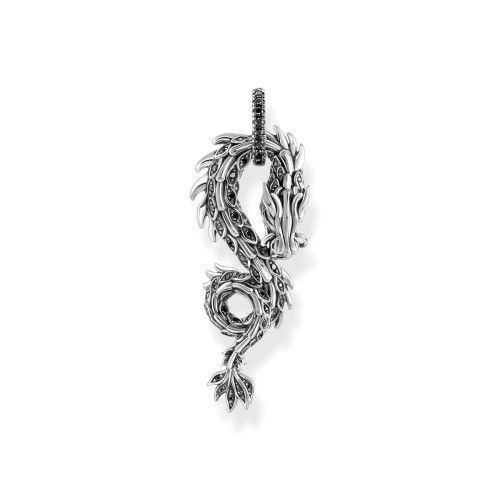 Helen Kirchhofer - Thomas Sabo Anhänger Drache mit schwarzen Steinen Silber geschwärzt - PE976-691-11