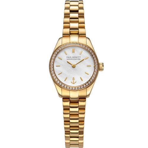 Helen Kirchhofer - Paul Hewitt Petit Soleil Round Gold Weiss - PH-W-1178