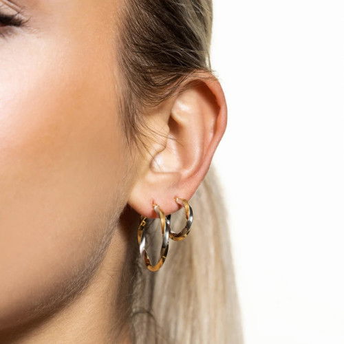 Helen Kirchhofer - Xenox Fine Bicolor Creolen 9k - XG9K6102GW