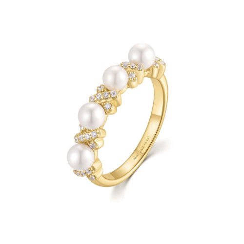 Helen Kirchhofer - Ania Haie Gold Sparkling Braided Shell Pearl Ring - R069-02G
