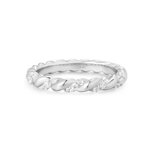 Helen Kirchhofer - Ania Haie Silver Sparkle Twisted Ring - R075-01H