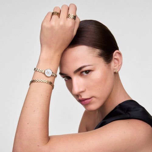 Helen Kirchhofer - Daniel Wellington Petite Mini Arch 3-link White Gold - DW00100855