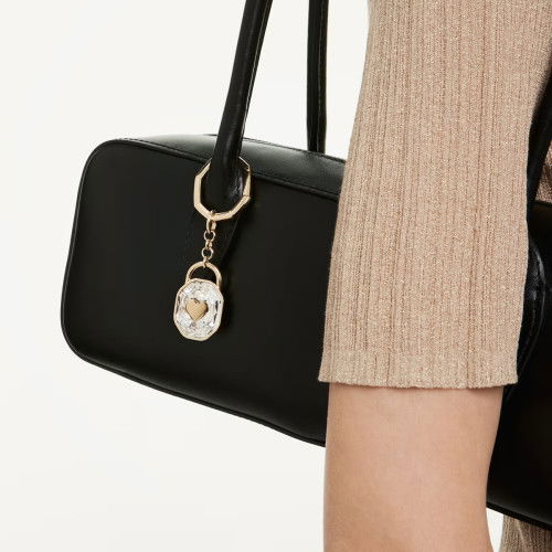 Helen Kirchhofer - Swarovski Schlüsselanhänger Oval Schliff Weiss Goldlegierungsschicht - 5733765