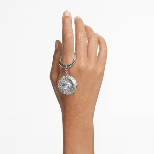 Helen Kirchhofer - Swarovski Schlüsselanhänger Rundschliff Weiss Rhodiniert - 5669119