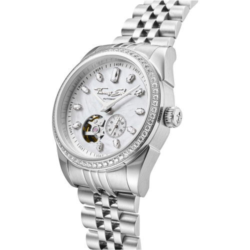 Helen Kirchhofer - Thomas Sabo Automatikuhr Perlmutt und Steinbesatz silberfarben - SET_WA0420-201-202