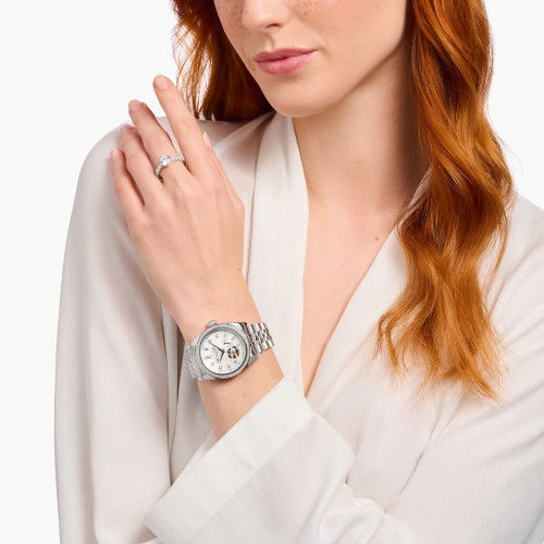 Helen Kirchhofer - Thomas Sabo Automatikuhr Perlmutt und Steinbesatz silberfarben - SET_WA0420-201-202