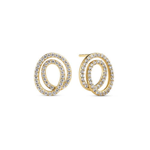 Helen Kirchhofer - Sif Jakobs Spirale Due Piccolo Ohrstecker - SJ-E2577-CZ-YG