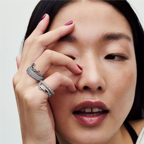 Helen Kirchhofer - Pandora Funkelnde Verschlungene Welle Ring - 193098C01