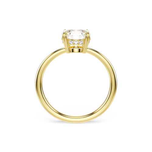 Helen Kirchhofer - Swarovski Stilla Attract Cocktail Ring Rundschliff Weiss Goldlegierungsschicht