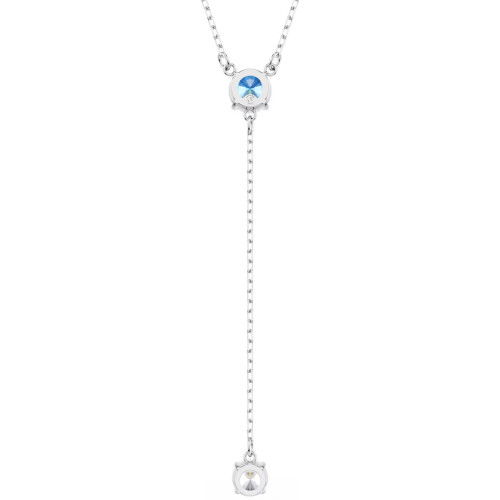 Helen Kirchhofer - Swarovski Stilla Attract Y Halskette Rundschliff Blau Rhodiniert - 5734249
