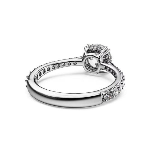 Helen Kirchhofer - Swarovski Stilla Cocktail Ring Rundschliff Pavé Weiss Silberfarbenes Finish