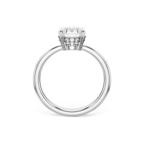 Helen Kirchhofer - Swarovski Stilla Cocktail Ring Rundschliff Weiss Silberfarbenes Finish