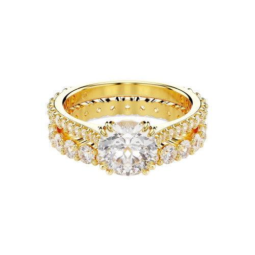 Helen Kirchhofer - Swarovski Stilla Ring Set Rundschliff Weiss Goldlegierungsschicht
