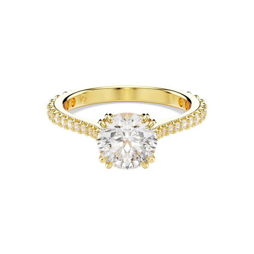 Helen Kirchhofer - Swarovski Stilla Ring Set Rundschliff Weiss Goldlegierungsschicht