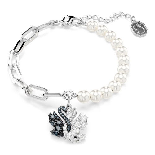 Helen Kirchhofer - Swarovski Swan Armband Kristallperle Schwan Schwarz Rhodiniert - 5705720