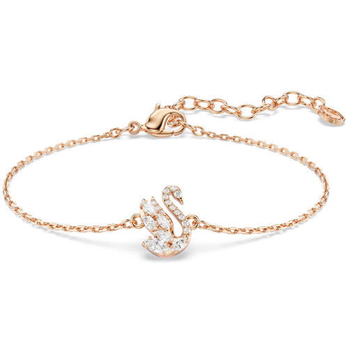 Helen Kirchhofer - Swarovski Swan Armband Verschiedene Schliffe Schwan Weiss Roségold Legierungsschicht - 5738202