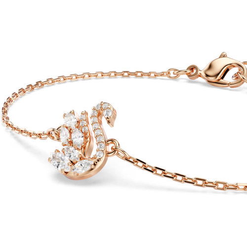 Helen Kirchhofer - Swarovski Swan Armband Verschiedene Schliffe Schwan Weiss Roségold Legierungsschicht - 5738202