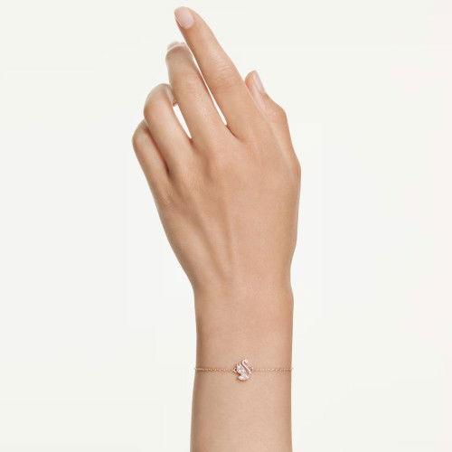 Helen Kirchhofer - Swarovski Swan Armband Verschiedene Schliffe Schwan Weiss Roségold Legierungsschicht - 5738202
