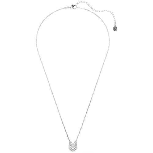 Helen Kirchhofer - Swarovski Symbolica Halskette Kristallperle Rundschliff Pavé Hufeisen Weiss Rhodiniert - 5736972