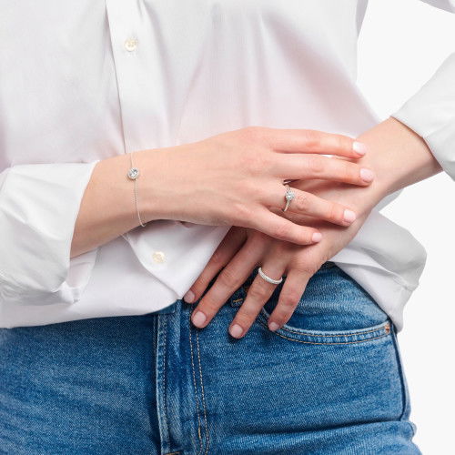 Helen Kirchhofer - Thomas Sabo Ring mit weissem Zirkonia Pavé Silber - TR2462-051-14