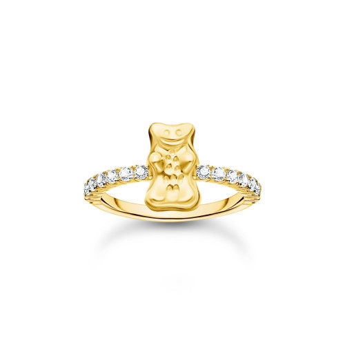 Helen Kirchhofer - Thomas Sabo Ring mit HARIBO Goldbär und Steinen vergoldet - TR2504-414-14