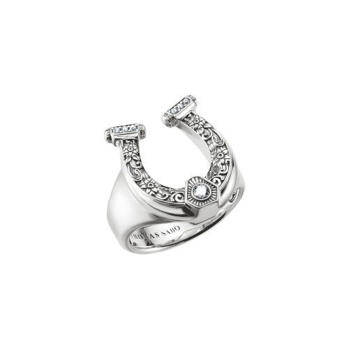 Helen Kirchhofer - Thomas Sabo Ring Hufeisen Elyndra geschwärtzt Silber - TR2509-643-14