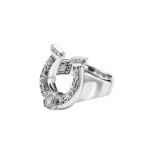 Helen Kirchhofer - Thomas Sabo Ring Hufeisen Elyndra geschwärtzt Silber - TR2509-643-14