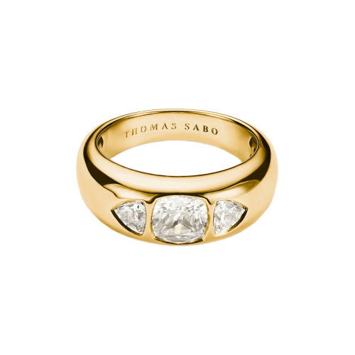 Helen Kirchhofer - Thomas Sabo Ring mit facettierten weissen Zirkoniasteinen Bold Elegance 18k Vergoldung - TR2525-414-14