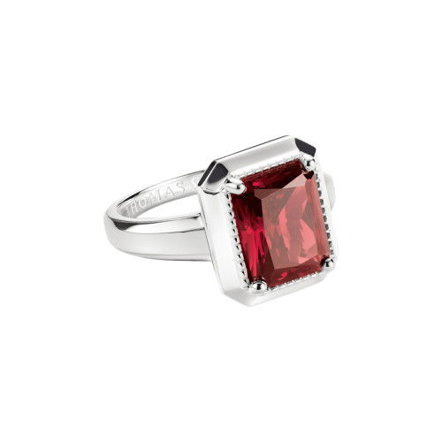 Helen Kirchhofer - Thomas Sabo Ring mit granatrotem Zirkoniastein Elyndra Silber - TR2528-051-10