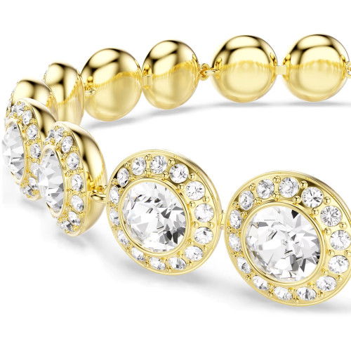 Helen Kirchhofer - Swarovski Una Angelic Armband Rundschliff Pavé Mittel Weiss Goldlegierungsschicht - 5505469