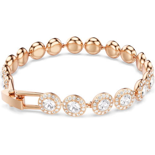 Helen Kirchhofer - Swarovski Una Angelic Armband Rundschliff Pavé Mittel Weiss Roségold Legierungsschicht - 5240513