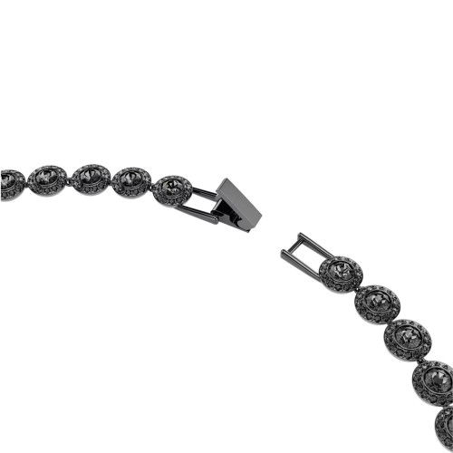 Helen Kirchhofer - Swarovski Una Angelic Halskette Rundschliff Schwarz Rutheniert - 5709412