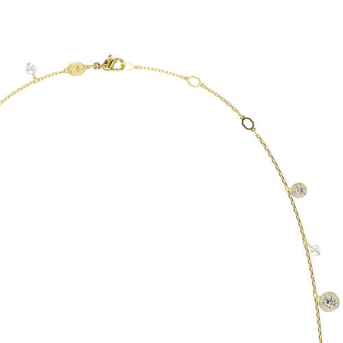 Helen Kirchhofer - Swarovski Una Angelic lange Halskette Kristallperle Rundschliff Weiss Goldlegierungsschicht - 5742380