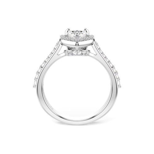 Helen Kirchhofer - Swarovski Una Angelic Motiv Ring Verschiedene Schliffe Herz Weiss Rhodiniert