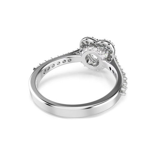 Helen Kirchhofer - Swarovski Una Angelic Motiv Ring Verschiedene Schliffe Herz Weiss Rhodiniert