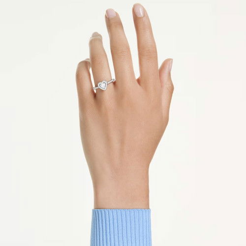 Helen Kirchhofer - Swarovski Una Angelic Motiv Ring Verschiedene Schliffe Herz Weiss Rhodiniert
