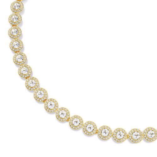 Helen Kirchhofer - Swarovski Una Angelic Tennis Halskette Rundschliff Weiss Gold - 5720505