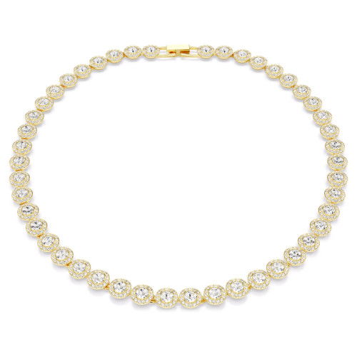 Helen Kirchhofer - Swarovski Una Angelic Tennis Halskette Rundschliff Weiss Gold - 5720505