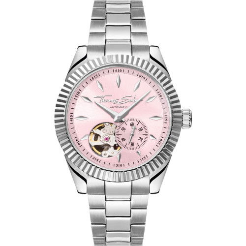 Helen Kirchhofer - Thomas Sabo Automatikuhr und Zifferblatt in Rebel Pink silberfarben - WA0418-201-204