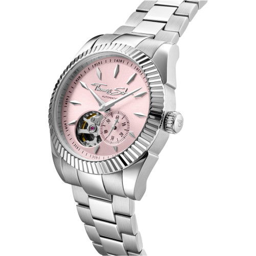 Helen Kirchhofer - Thomas Sabo Automatikuhr und Zifferblatt in Rebel Pink silberfarben - WA0418-201-204